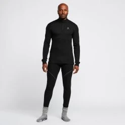 Odlo Men's Eco Active Warm Long Sleeve Half Zip Baselayer Top -SCARPA Sales go 576352 c